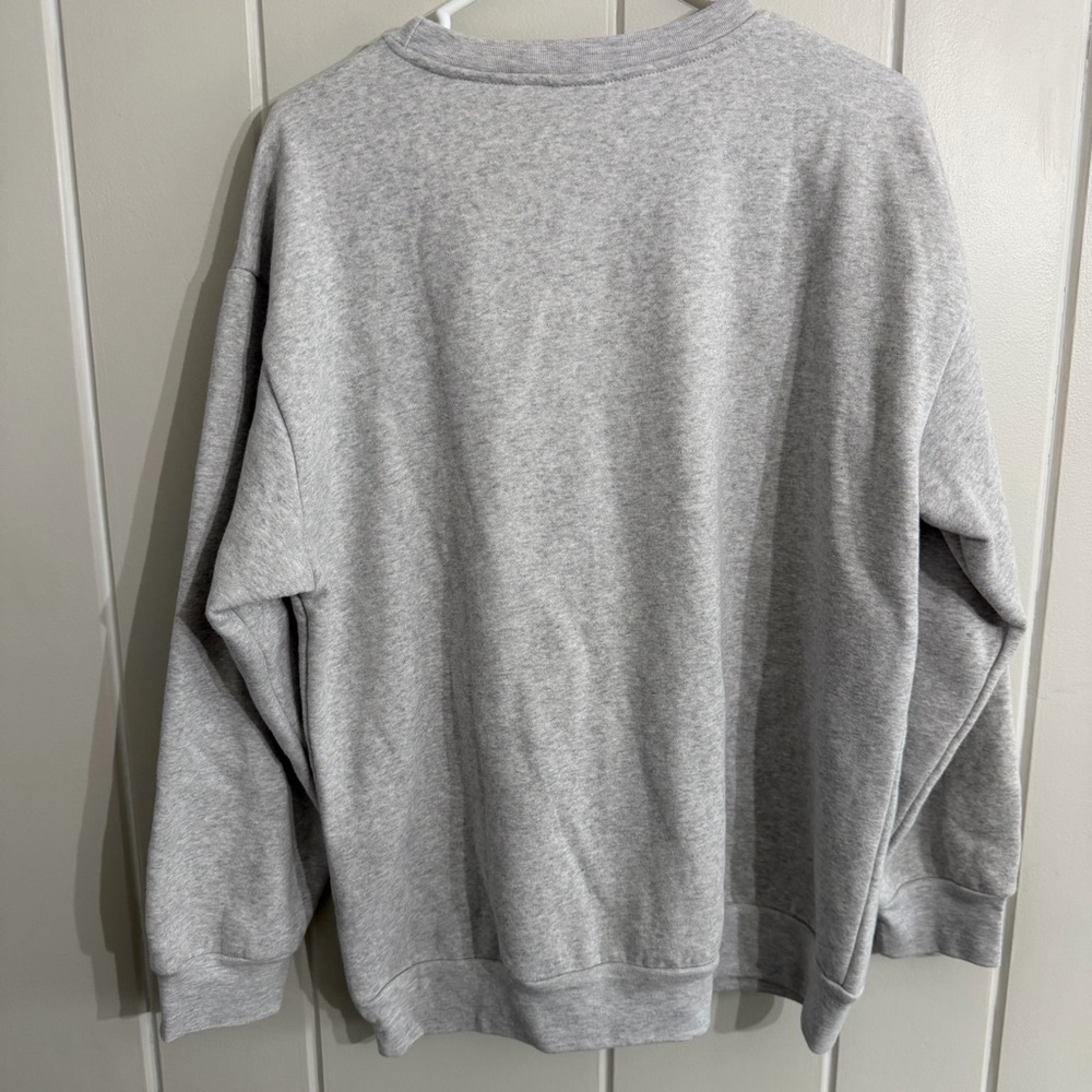 Peanuts Christmas Caroling Sweatshirt Grey Heather Snoopy Large - Picture 4 of 10